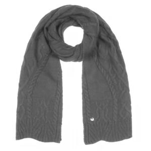 New! Ugg lurex cableknit long sweater scarf gray nwt 27225